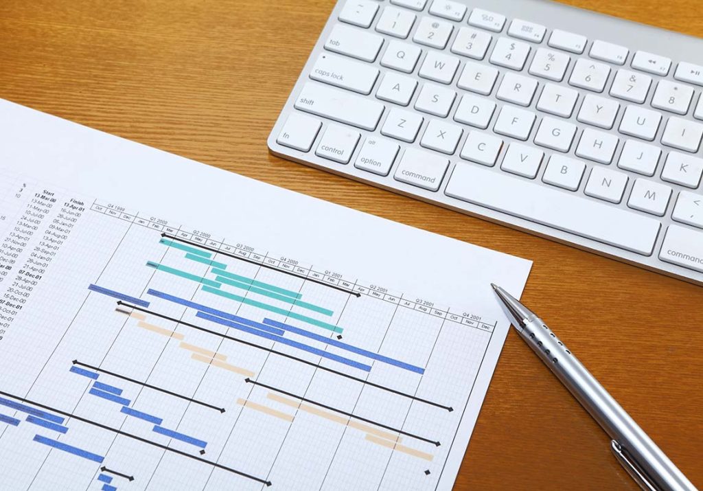 gantt chart and keyboard