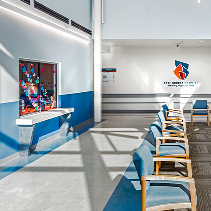 Kane County Hospital waiting area