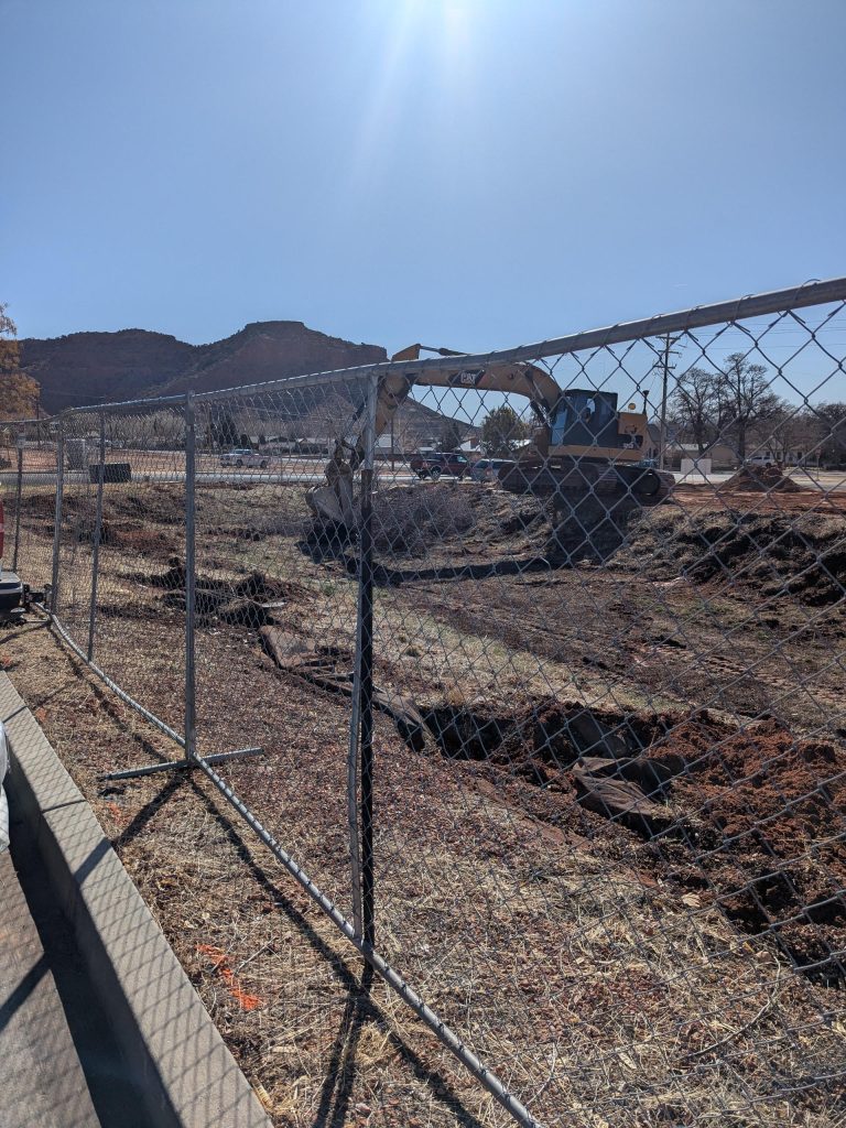 fencing with machinery